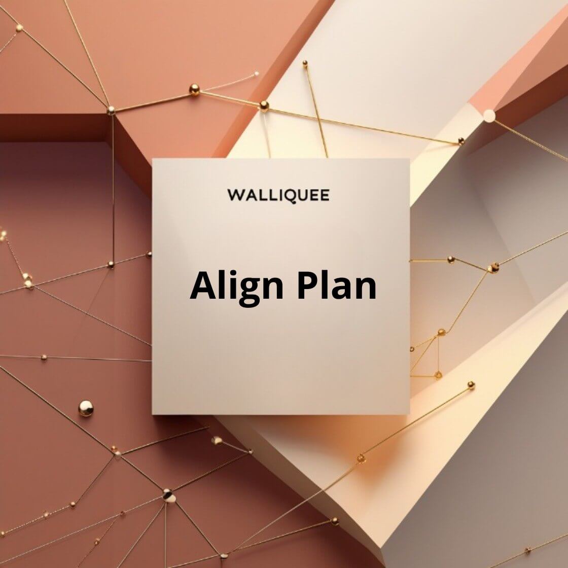 Walliquee Align Plan card on a geometric background