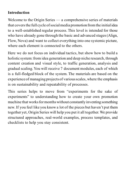 Text guide 'Origin Series' preview